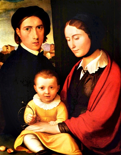 Auroretrato con familia. Johann Friedrich Overbeck Friedr10