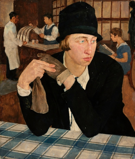 "En el restaurante". Lotte Laserstein Restau10