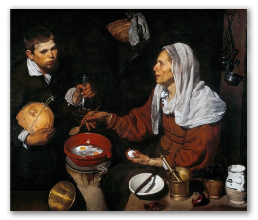 Vieja friendo huevos, Diego Velázquez Velazq11