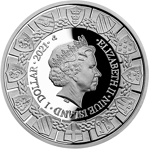 The Legend Of King Arthur 1 Oz Silver Coin 1$ Niue 2021 617zeb11