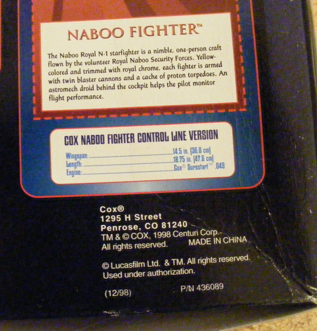 Naboo Fighter pictures and manual scans. Dscf7442