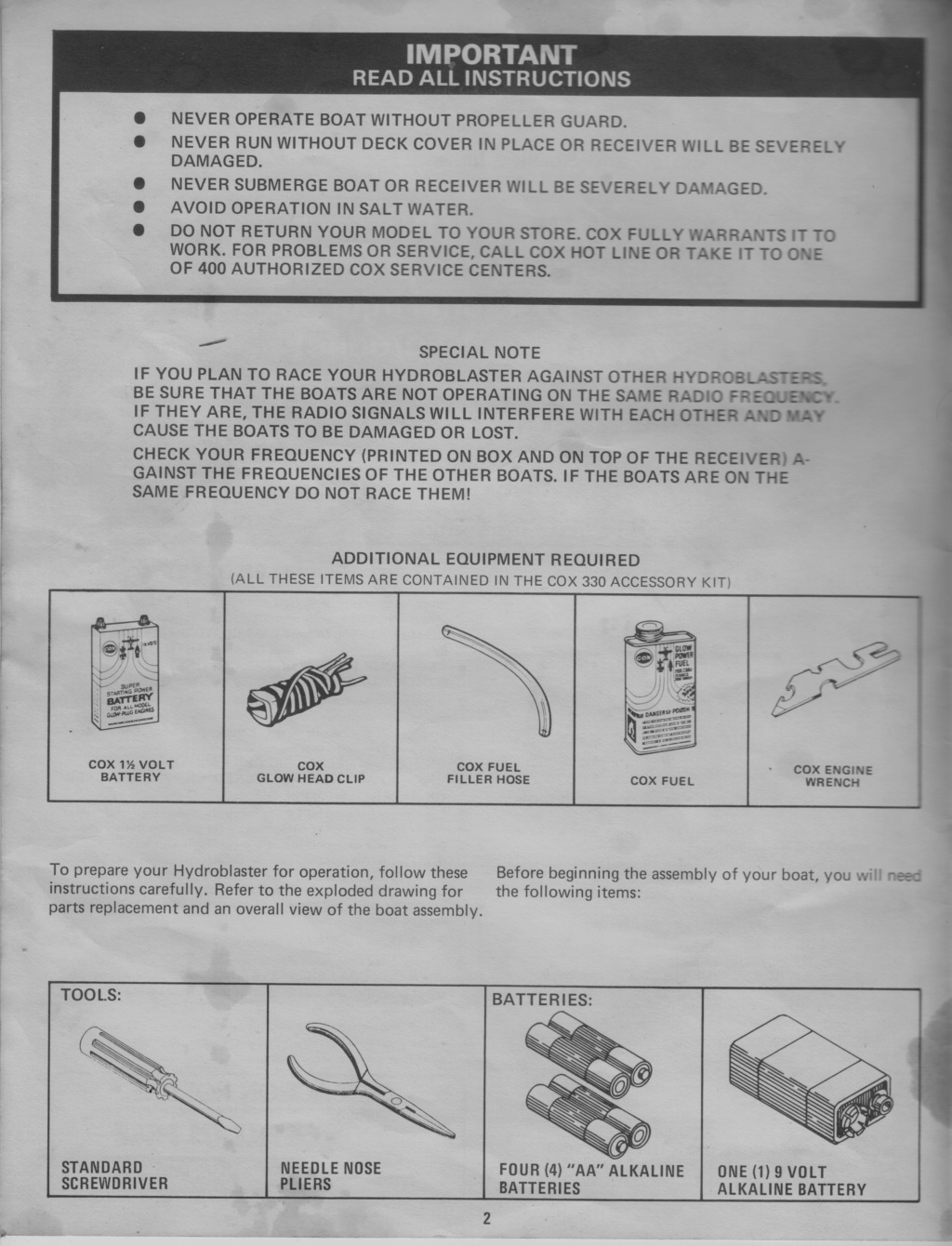 Hydro Blaster pictures and manual scans . Hydro_10