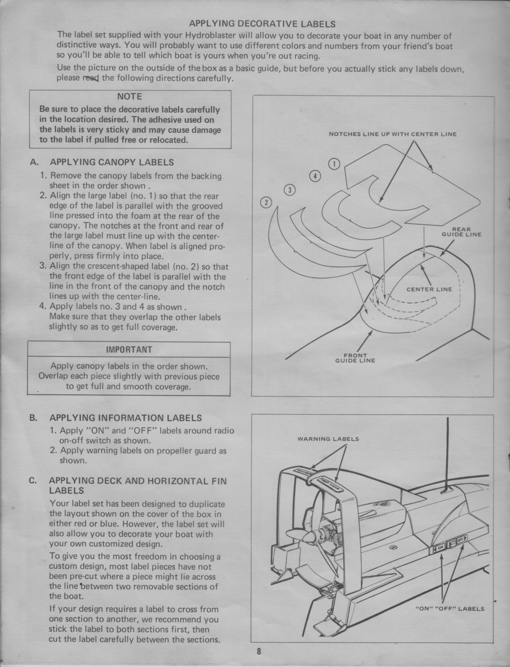 Hydro Blaster pictures and manual scans . Hydro_17