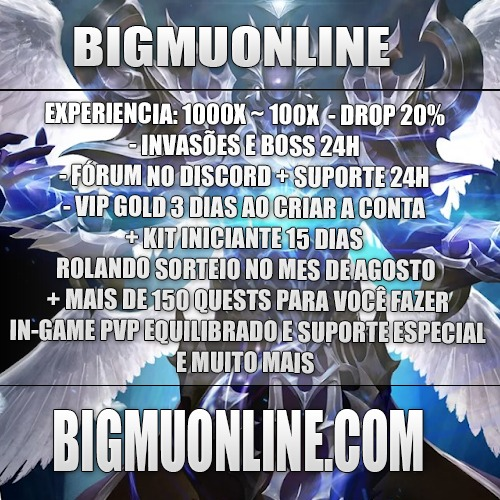 ROLANDO SORTEIO NO MES DE AGOSTO + MAIS DE 150 QUESTS PARA VOCÊ FAZER IN-GAME PVP EQUILIBRADO E SUPORTE ESPECIAL Image20