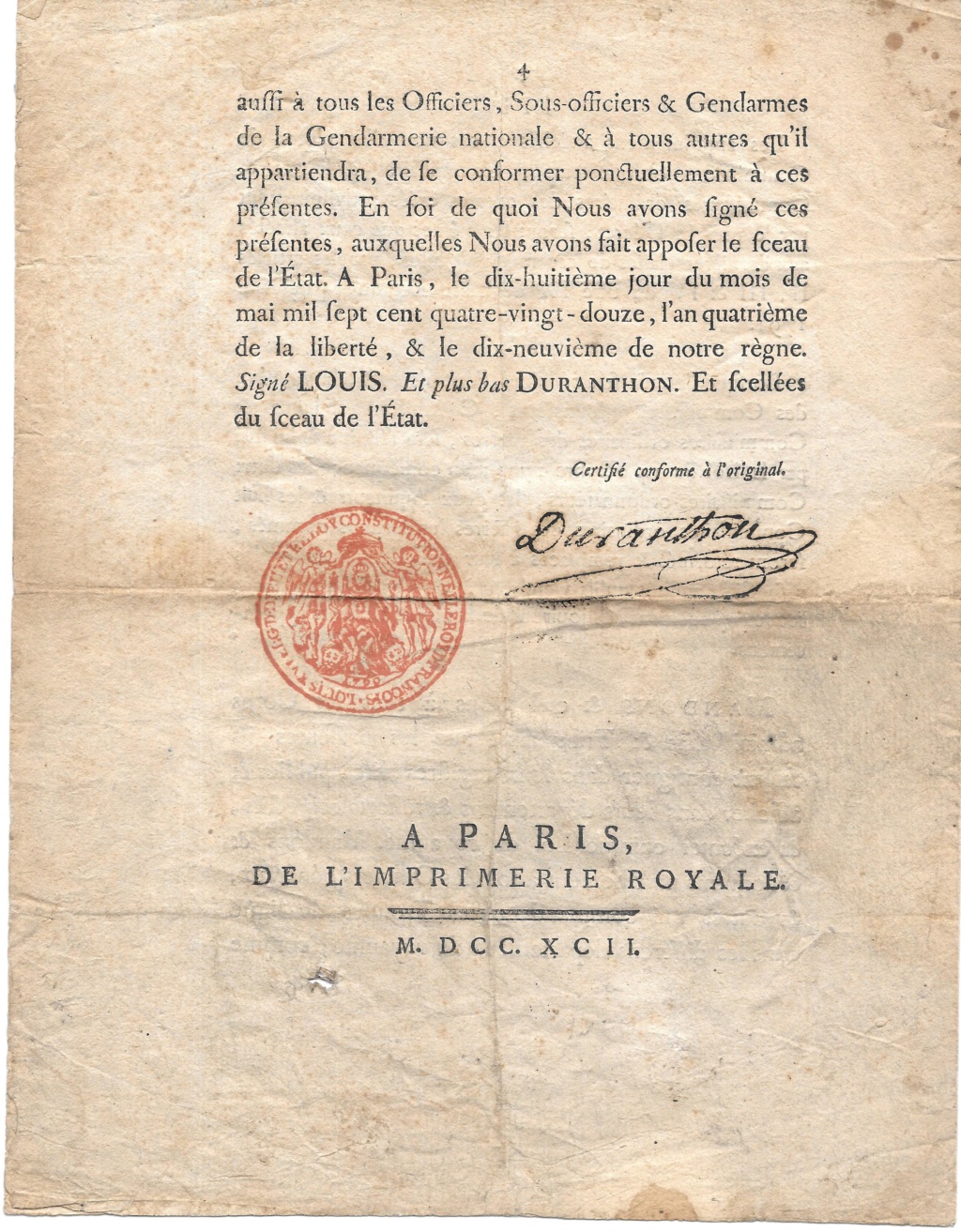 DECLARATION DE GUERRE DE LA FRANCE ENVERS L'AUTRICHE. 17920513