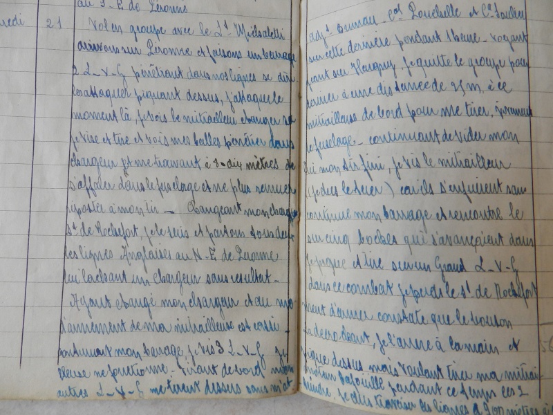 carnets de vol du pilote Jean Sendral de la SPA26 Trouva10