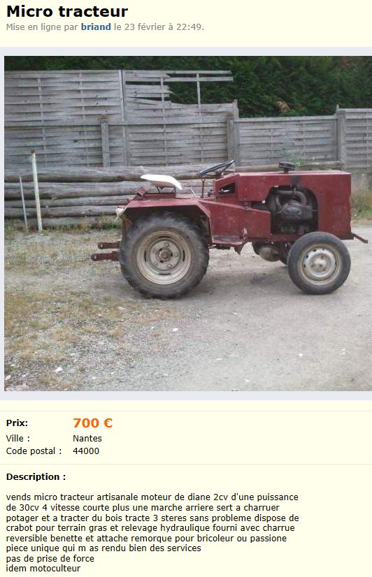 grand besoin de conseil pour l'achat premier micro tracteur Captu178