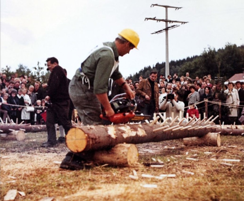 Tronçonneuses et travail au bois ....en photos d'époque Concou18