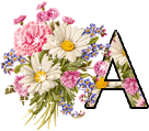 alphabet complet avec des fleurs A478