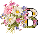 alphabet complet avec des fleurs B212