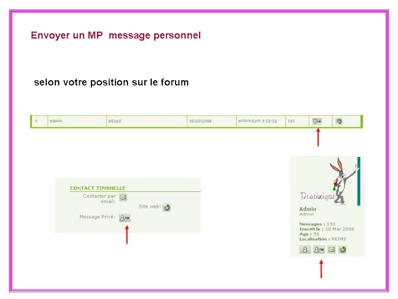 envoyer un MESSAGE PERSONNEL Diapos12