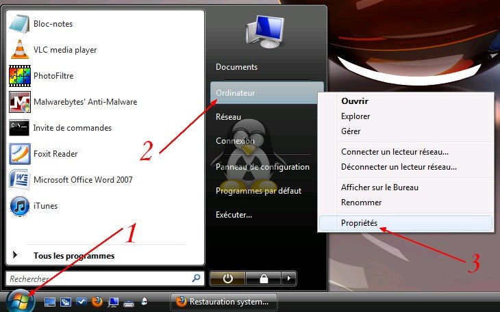 Tutoriel désactiver la restauration systeme sous Vista Asans_21
