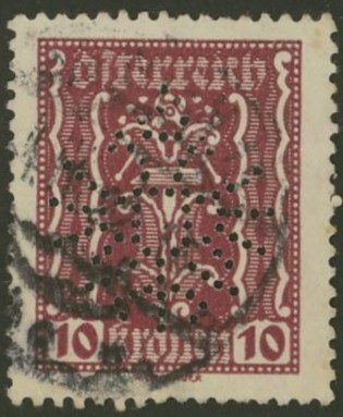 Marken - Lochung auf Briefmarken - Perfin - Österreich 01_112