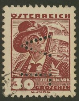 Österreich - Lochung auf Briefmarken - Perfin - Österreich 09_111