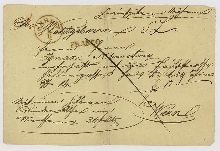 Vorphilatelie Österreich - Briefe aus der Vormarkenzeit Pohrli10
