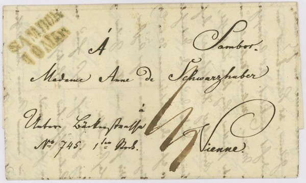 Vorphilatelie Österreich - Briefe aus der Vormarkenzeit Sambor10
