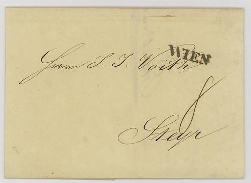 Vorphilatelie Österreich - Briefe aus der Vormarkenzeit Wien_s10