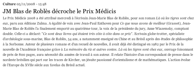 PRIX MEDICIS 2008 - JM BIAS DE ROBLES Image221