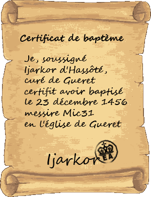 Registre des baptêmes Certif12