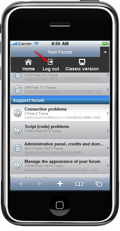 Versione Mobile del Forum Login110