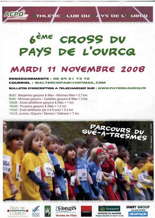 Cross du Pays de l'Ourcq le 11/11/2008 Affich10