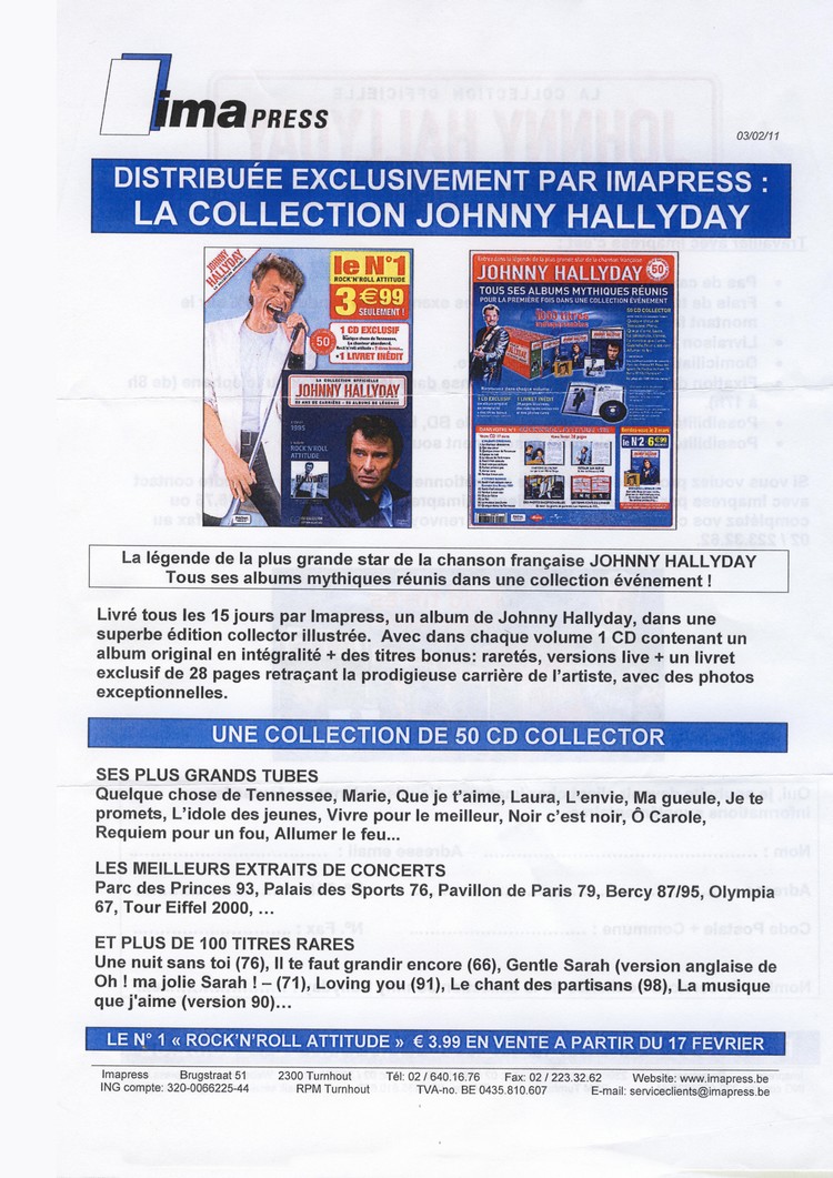 nouvelle collection Johnny Hallyday 50 Cd  11020510