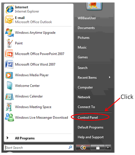 Configurare network settings on Vista Window10