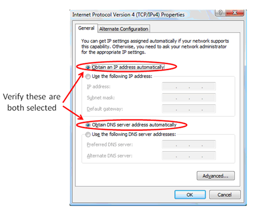 Configurare network settings on Vista Window13