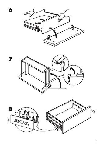Démonter une porte-façade de tiroir RATIONNELL IKEA