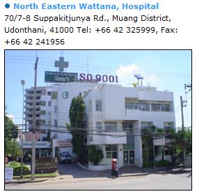 Udon Thani Hospitals Locations & Websites Wattan10