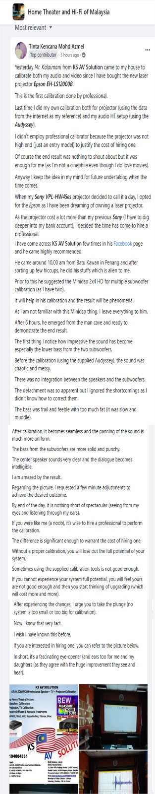 Speaker Calibration & Projector Ipoh / Shah Alam /Kajang/ SS15 Subang Jaya/ KL F6b54711