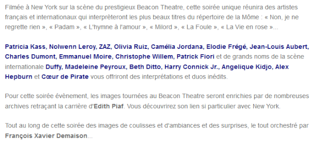 "Piaf, hymnes à la Môme" sur France 2 (05 octobre 2013 à 20h45) 213