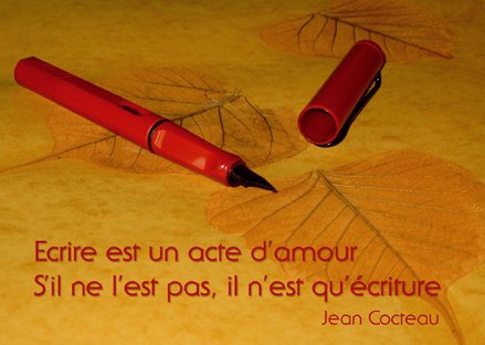 Deux citations dont une de Jean Cocteau de la part de Josiane Dyn00311