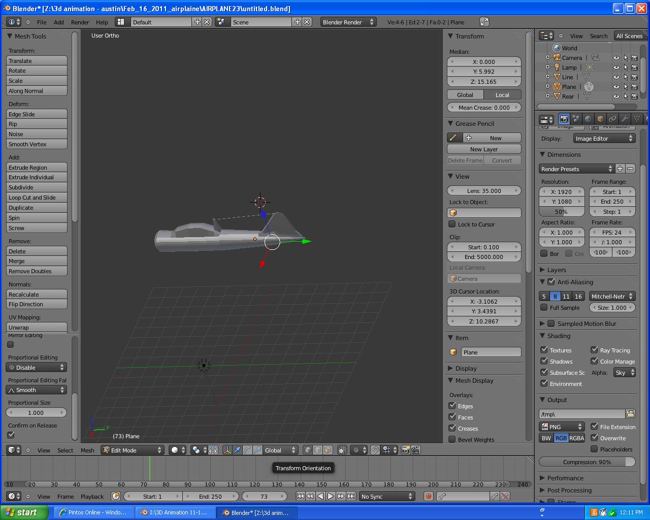 My 3d animation class Airpla11