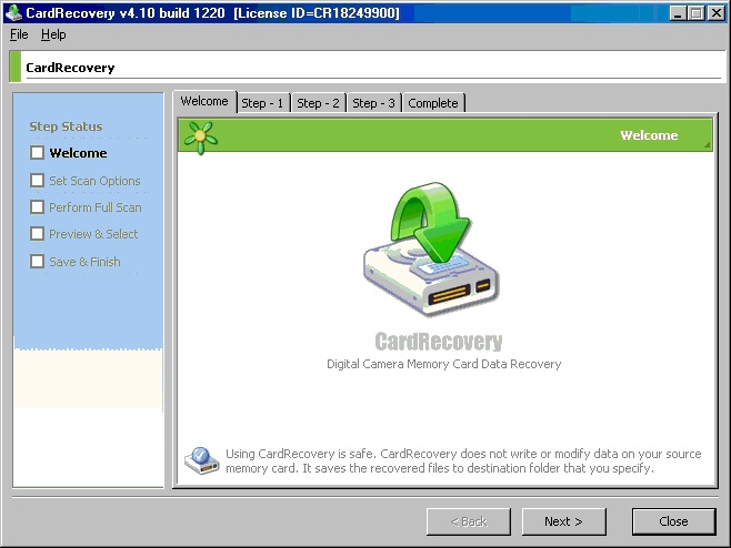 Card Recovery Screen10