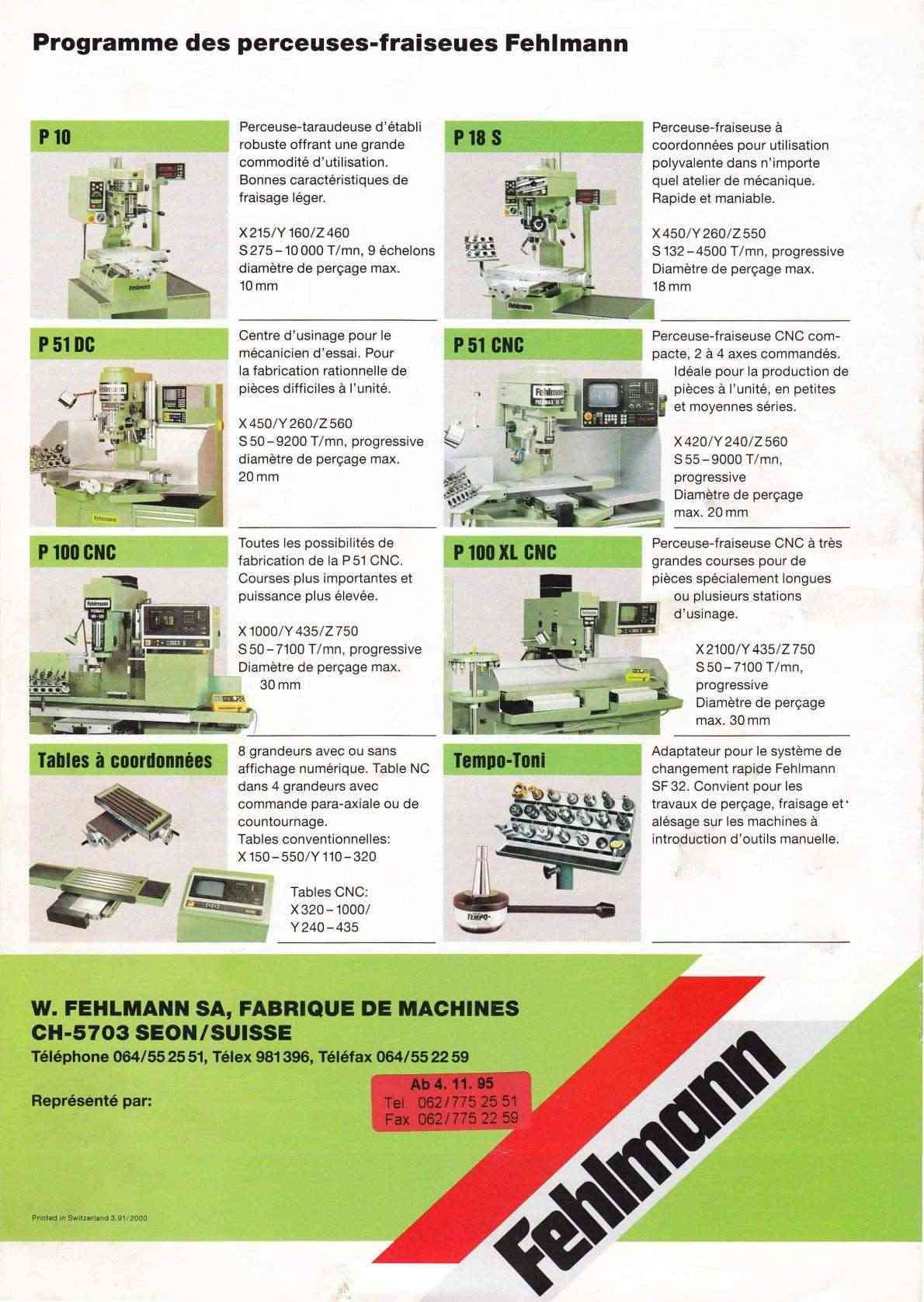 Fehlmann P 10 & P 18 Uw1811