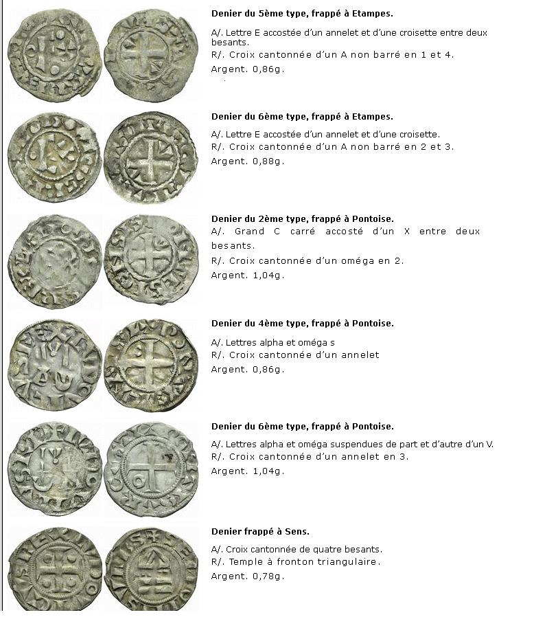 Dossier les monnaies des rois capetiens 987 - 1328 L610