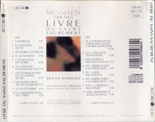 Messiaen : Oeuvres pour orgue Back12