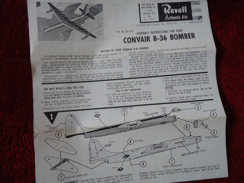 [Revell] (1/184) Convair B-36 Revell "box scale" Dsc01117