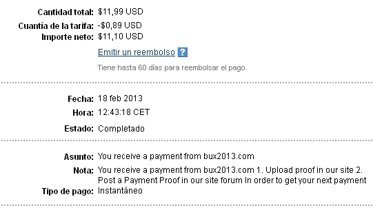 4º pago de bux2013 11.99$ Bux20110