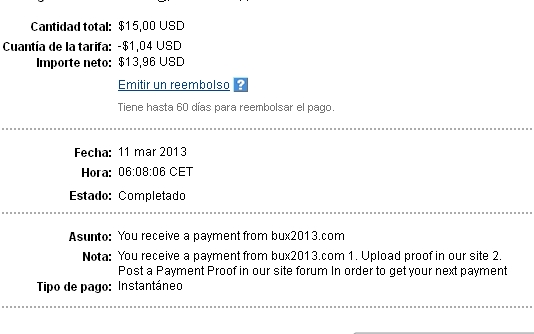 6º pago de bux2013 scam Bux20111