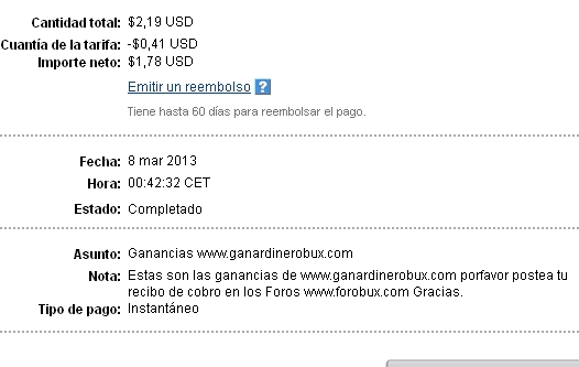 12º pago de ganardinerobux 2.19$ Ganard11