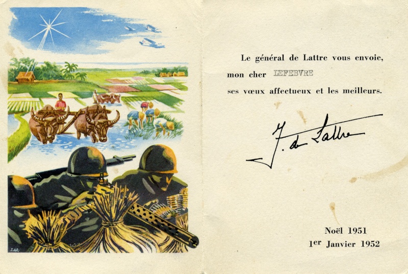 Carte de Voeux du général DeLattre de Tassigny 1951_110