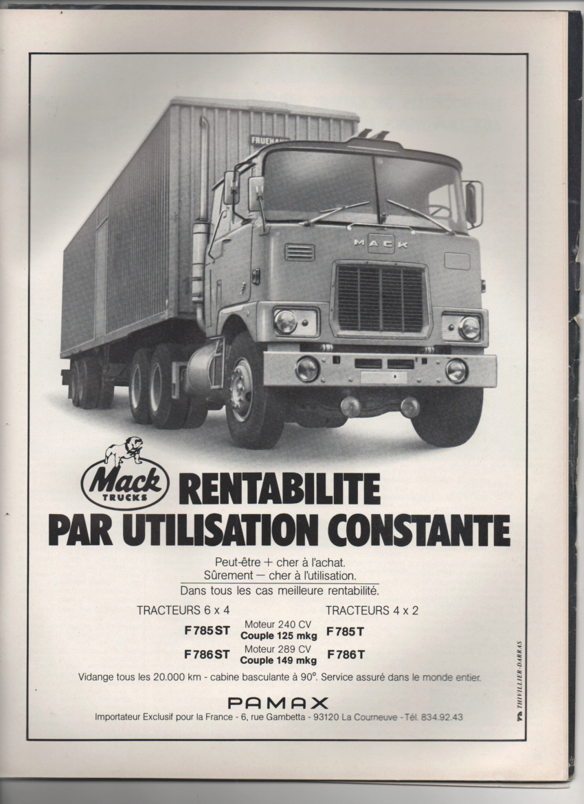 Pub Anciennes et Nouvelles Poids Lourds et Accessoires Mack_b10