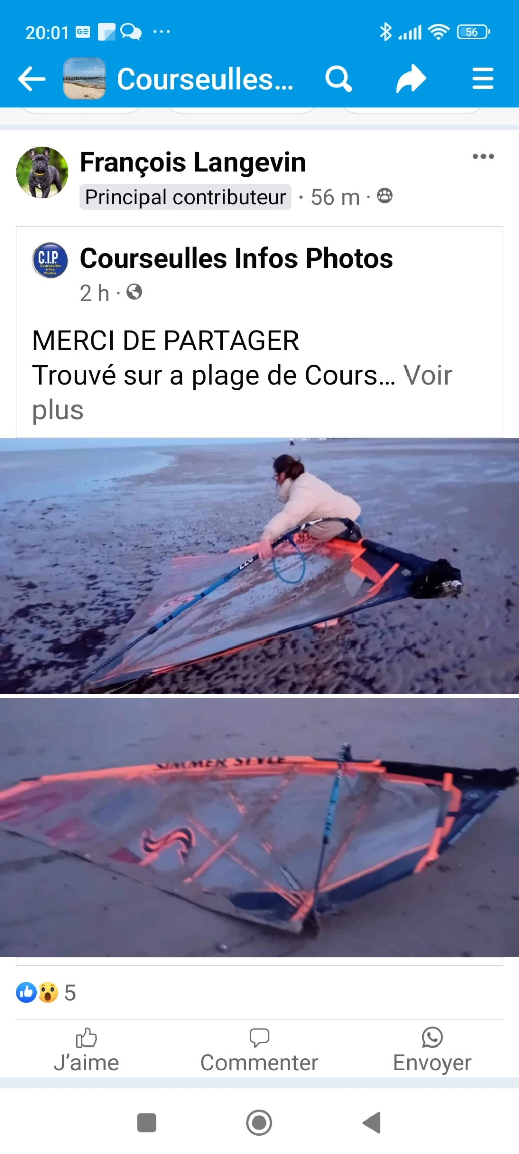 Voile trouvée sur Courseulles  Screen10