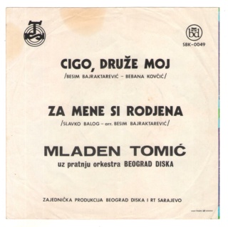 Mladen Tomic - Beograd disk SBK 0049 - 1970 02100