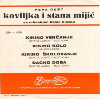 Duet Koviljka i Stana Mijic - Beograd disk EBK 0064 0230