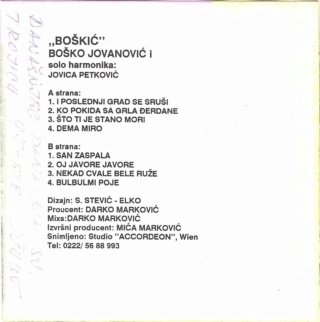 Bosko Jovanovic Boskic 1995 - Boskic Kaseta11