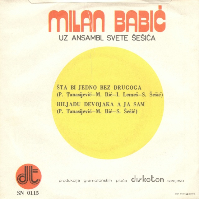 Milan Babic - Diskoton SN  0115 - 22.04.1975 Zadnji24