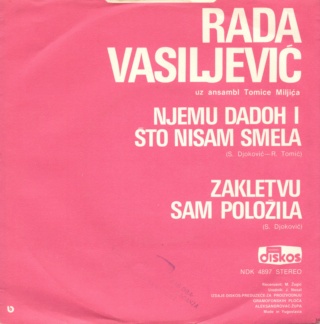 Rada Vasiljevic - Diskos – NDK-4897 - 1979 Zadnji54